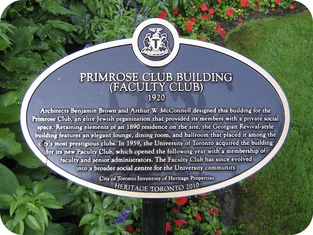 Primrose Club Building (Faculty Club) 1920