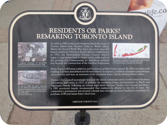 Residents or Parks? Remaking Toronto Island